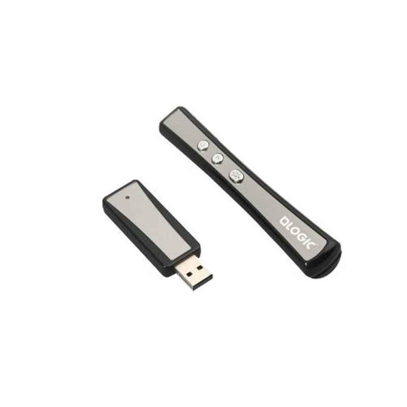 Logic 15m Plastic Black & Grey Wireless USB Presenter with Laser Pointer, LP-702