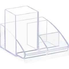 Omega Platinum Plastic Clear Pen Holder, 1707 (Pack of 5)