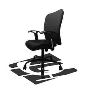 Vizolt Malaysian Rock Black Medium Back Cushion DIY Ergonomic Chair with PC Sonic for Office, Home & Study