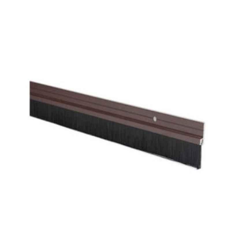 Royal Apex 100cm Brown Brush & Rubber Seal Door Bottom with Screw