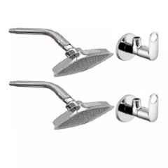 Fastgear 4 Pcs Prime Stainless Steel Silver Chrome Finish Faucet Set with Shower, FG2265