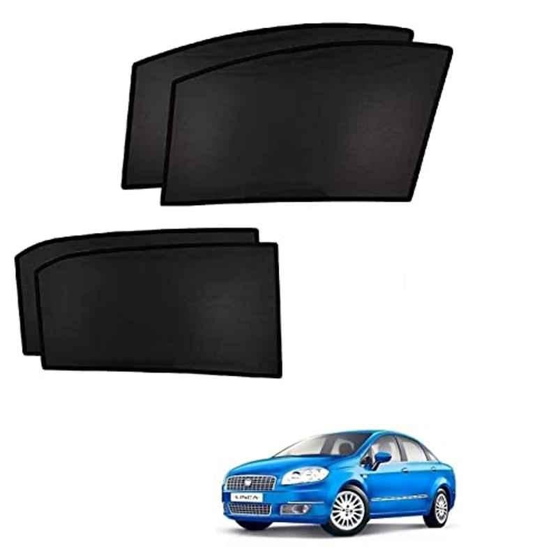 Kozdiko 4 Pcs Custom Fit Non Magnetic Curtains Mesh Car Sun Shade Set for Fiat Linea Classic