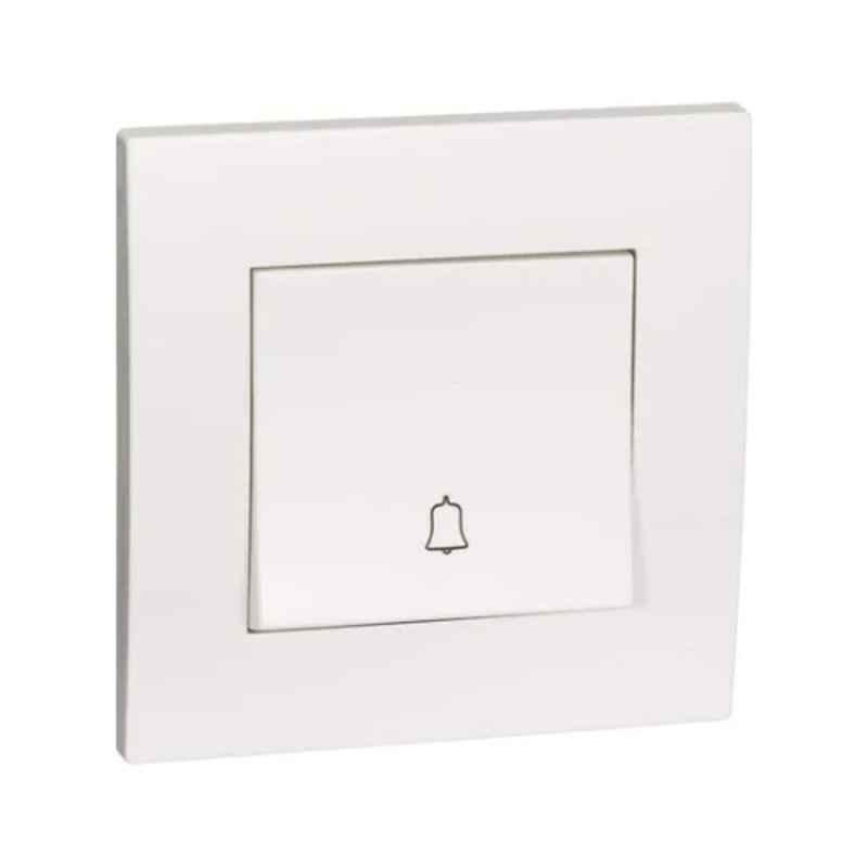 Schneider Vivace 10A 1-Gang 2-Way White Retractive Door Bell Switch, KB31BPB