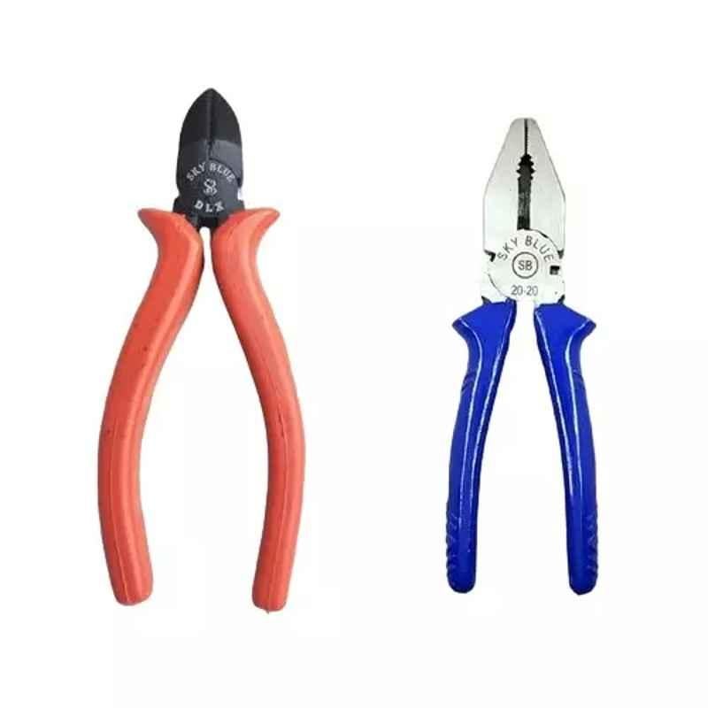 Sky Blue 2 Pcs 7.8 inch Lineman Plier Combo, SBE_PLIER_0718