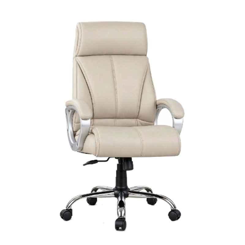 ZRF Leatherette Beige High Back Armrest Ergonomic Office Chair, ZRFBEIGE20201