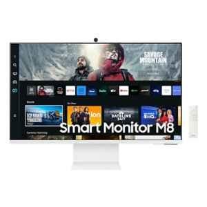 Samsung M8 32 inch Black 4K Warm White Smart Monitor with 60Hz Refresh Rate, Pivot Functionality, Type-C Connectivity & Mouse & Keyboard Control, LS32CM801