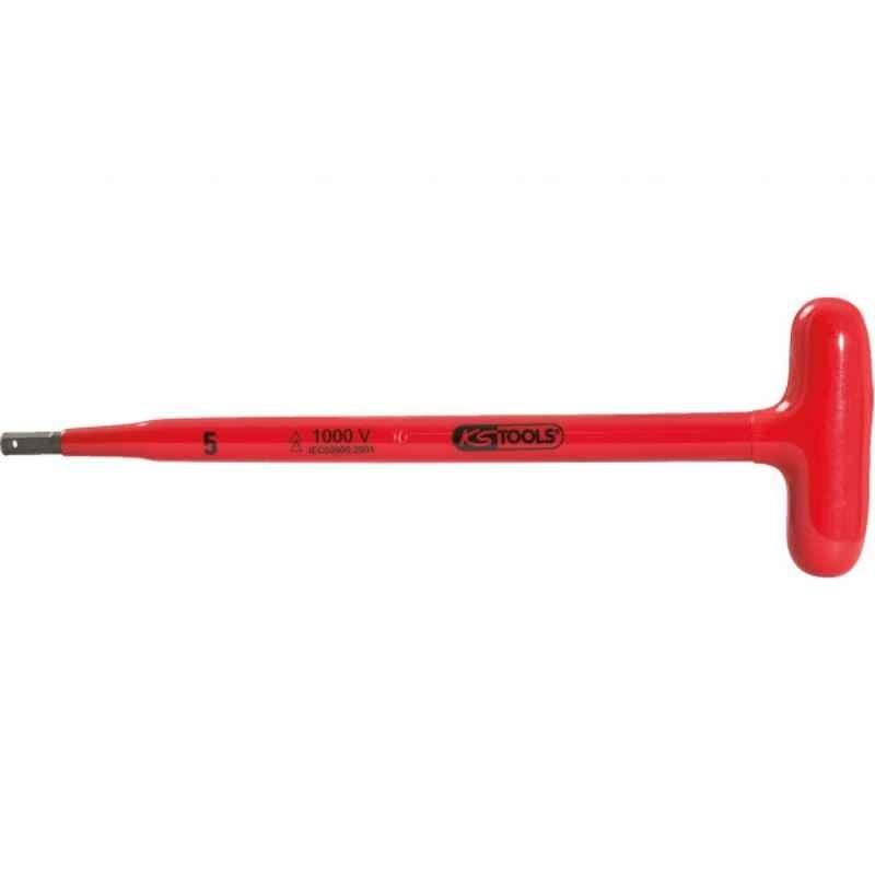 KS Tools 6x200mm CrV Steel Insulated T-grip Hexagon Box Spanner, 117.1684