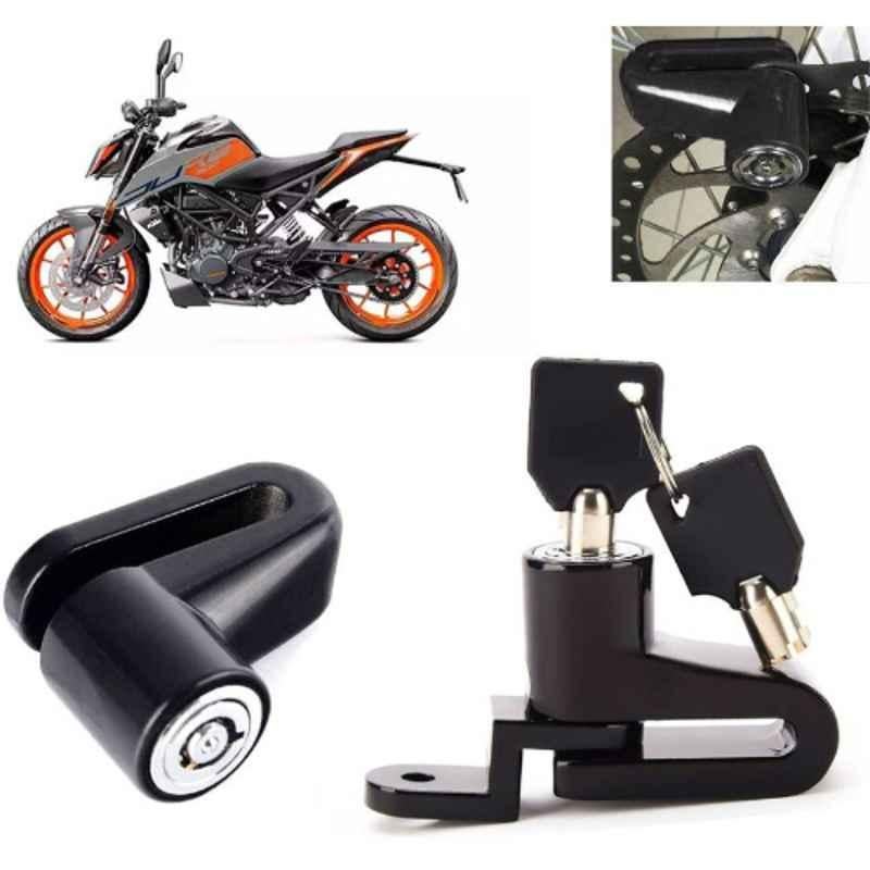 Auto Pearl Steel Black Heavy Duty Anti-Theft Disc Brake Lock for 125 Duke, Lock_452