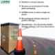 Ladwa 1000mm Orange PVC Traffic Safety Ballast Cone with Reflective Strips Collar