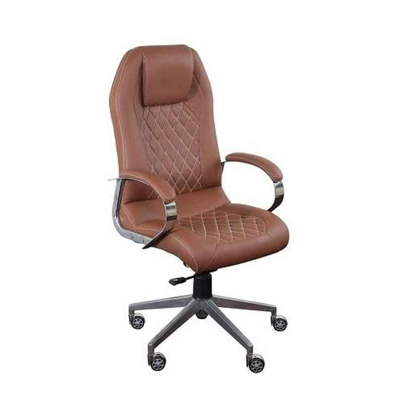 Sunview Leatherette Brown High Back Office Executive Chair (Pack of 2)