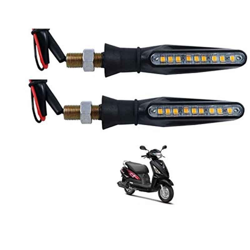 Kozdiko 4 Pcs Plastic Front & Rear Side Sleek Yellow Bike Indicator Set for Suzuki Swish 125