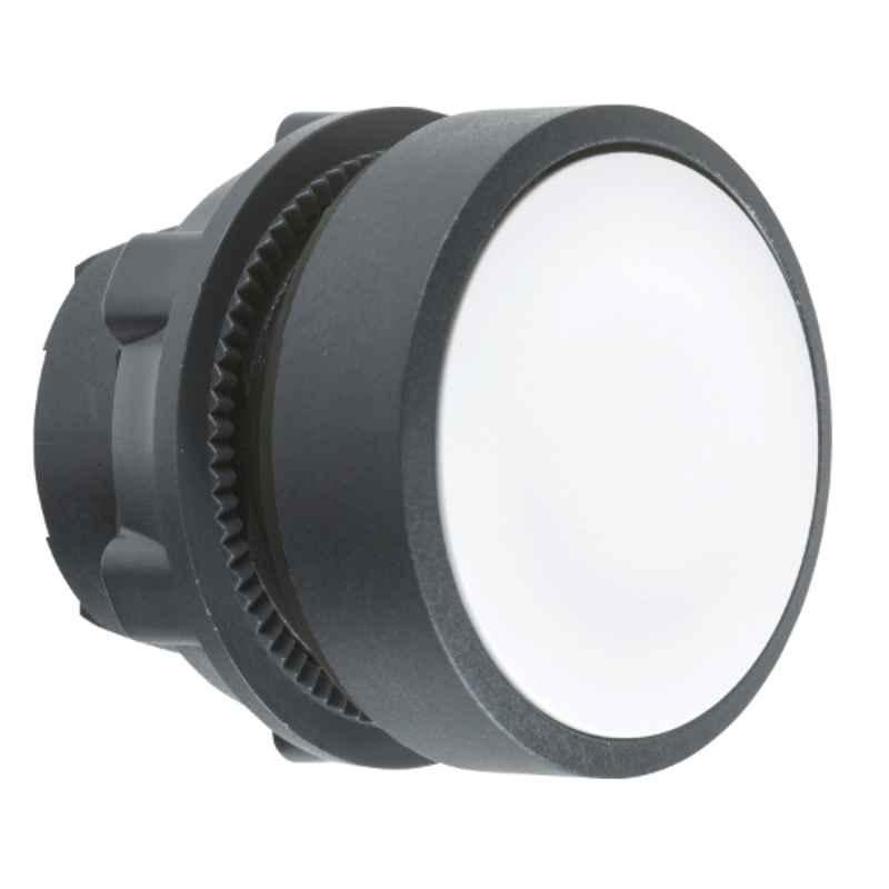 Schneider 22mm Round Spring Return White Flush Head for Non-Illuminated Push Button, ZB5AA1