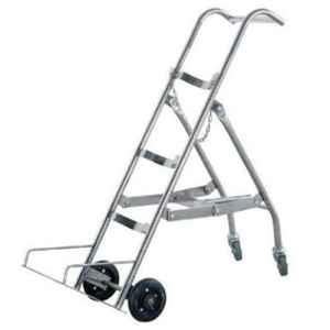 Yes Kay Stainless Steel Silver Stainless Steel Cylinder Trolley