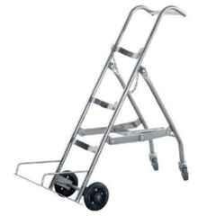 Yes Kay Stainless Steel Silver Stainless Steel Cylinder Trolley