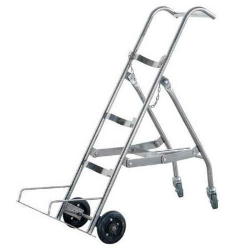 Yes Kay Stainless Steel Silver Stainless Steel Cylinder Trolley
