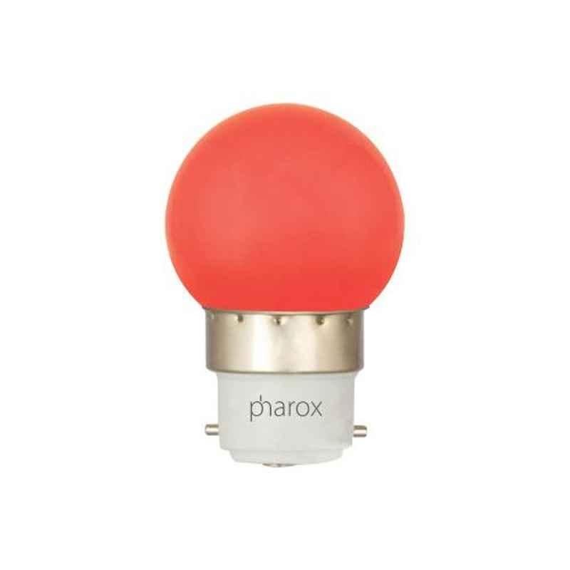 Pharox Fresh 0.5W B22 Red LED Bulb, FRE001R000 (Pack of 6)