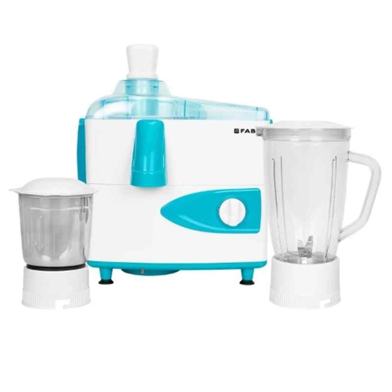 Faber Zeus 500W ABS White Juicer Mixer Grinder with 2 Jars with 2 Years Warranty, 131.0723.058