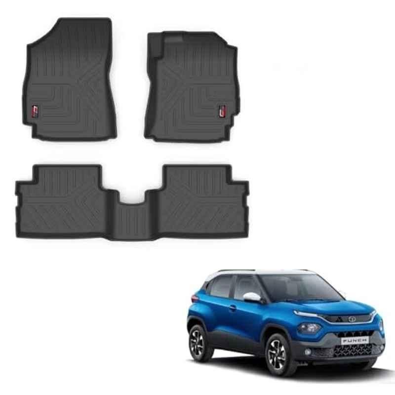 Kozdiko Thermoplastic Polyolefins 3D Life Long Car Floor Mat Set for Tata Punch