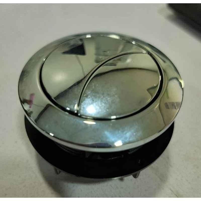 Plantex Flush Push Button/58mm Round Dual Push Button for Flush Tank/Water-Saving Technology Chrome