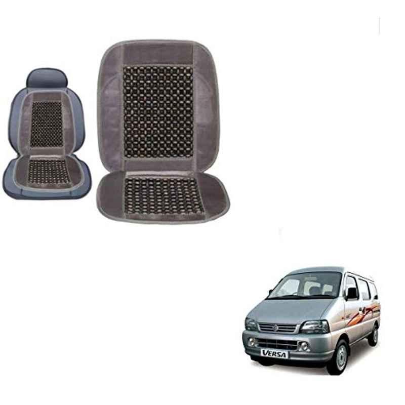 Kozdiko Wooden Bead Seat with Grey Velvet Border for Maruti Suzuki Versa, KOZ-87343