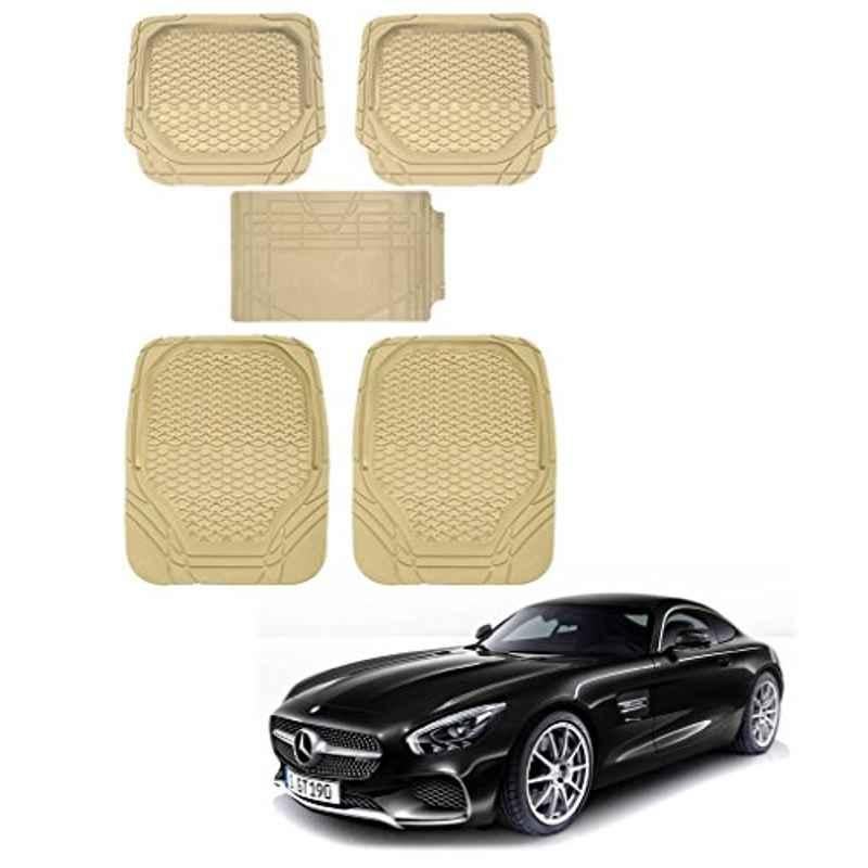 Kozdiko 5 Pcs 8855TW Beige Car Foot Mat Set for Mercedes Benz Amg-GT, koz_41870