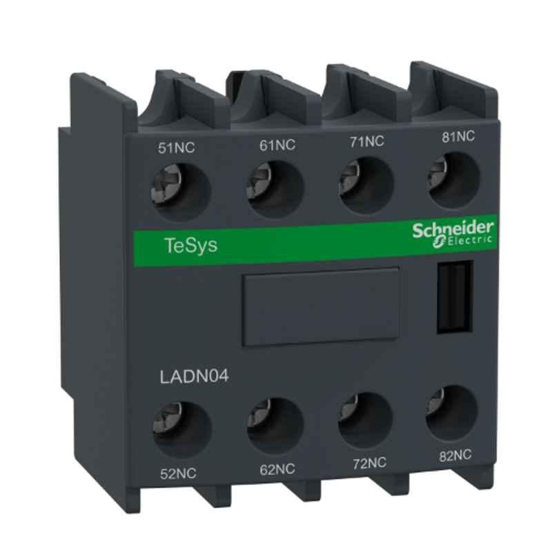 Schneider TeSys 4-NC Auxiliary Contact Block, LADN04