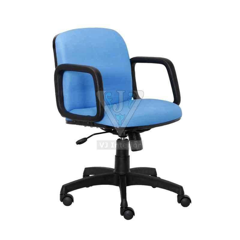 VJ Interior 18x18x16 inch Light Blue Crepe Low Back Mesh Executive Chair, VJ-1024
