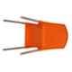 Supreme Hybrid Premium Plastic Orange Chair without Arm (Pack of 4)