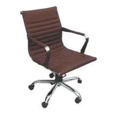 Arko Brown Medium Steel Medium Back Adjustable Central Tilt Executive Chair, 1617 A