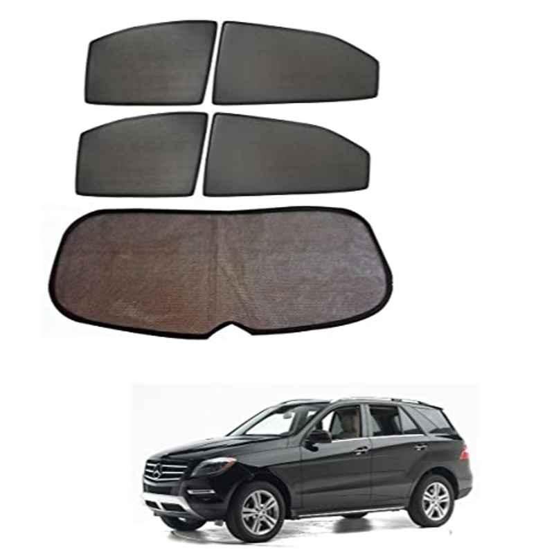Kozdiko 5 Pcs Mesh Black Fixed Window & Rear Sun Shades Set for Mercedes Benz M-Class