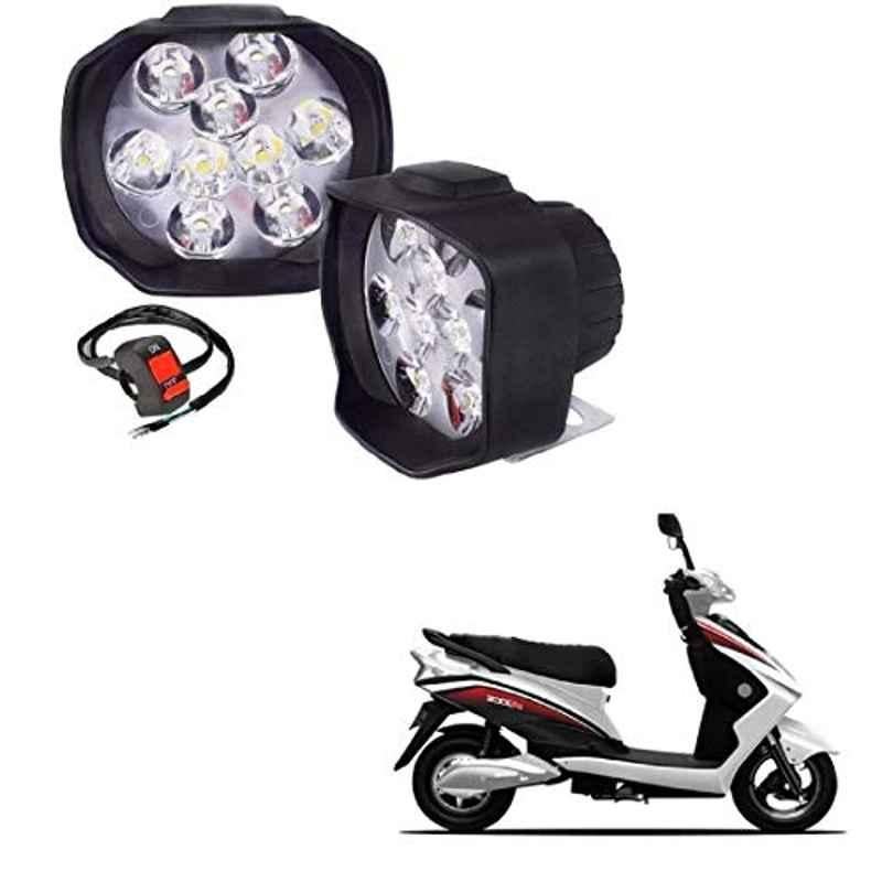 Kozdiko 2 Pcs Sheen 9 LED 6000k Cree LED Transformer Bumble Bee Style LED Fog Light Set for Okinawa Ridge
