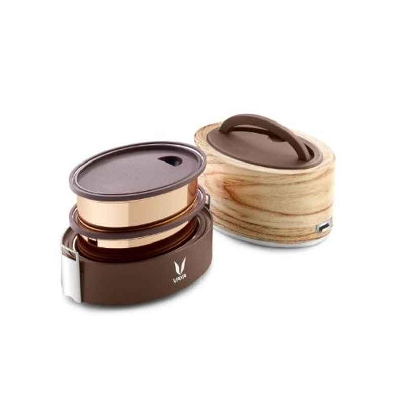 Vaya Tyffyn Maple 600ml Stainless Steel Lunch Box