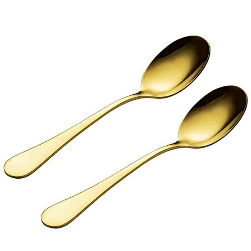 Viners Stainless Steel Gold Serving Spoon, 304.081 (Pack of 2)