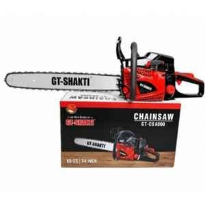 GT Shakti 24 inch 3.5HP 60cc 2 Stroke Petrol Operated Chain Saw for Wood Cutting, Gardening & Outdoor Work, GT-CS6000