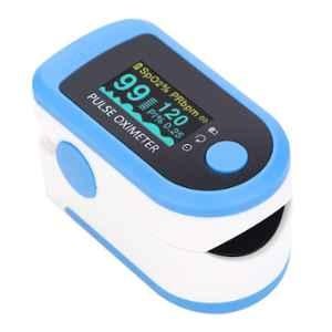 Olex SpO Blue & White Fingertip Pulse Oximeter with 4 Ways Rotatable OLED Display