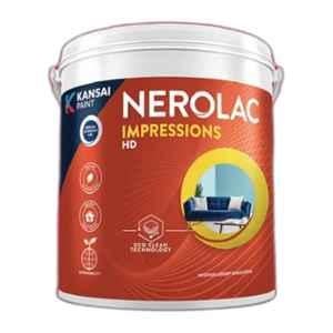 Nerolac Impressions HD 10 Litre White Interior Wall Emulsion Paint with Low VOC, Washable & Stain Resistant