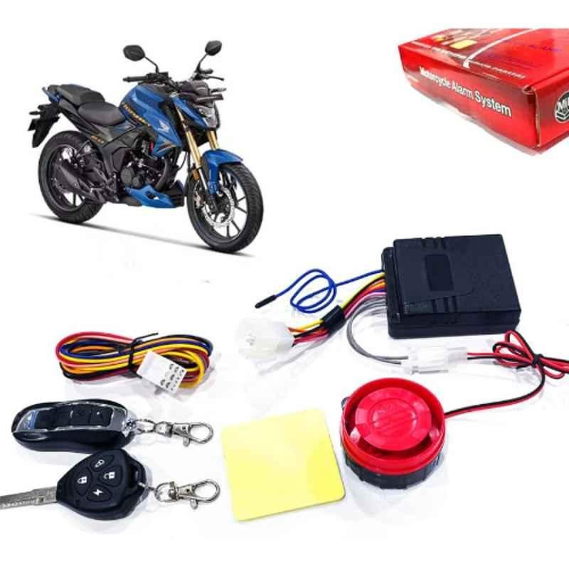 Auto Pearl 12V Black Two-Way Anti Theft Motorcycle Alarm Kit with 2 Pcs Remote for Hornet 2.0