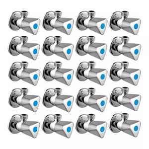Fastgear Triangle Stainless Steel Silver Chrome Finish Angle Valve, FG2503 (Pack of 20)