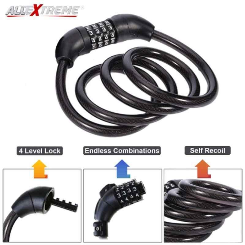 AllExtreme EXBCNLB 42 inch 4 Digit Security Resettable Anti-Theft Cable Number Lock