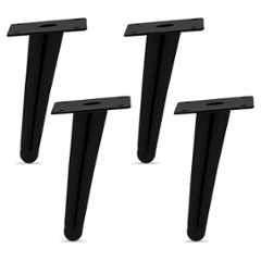 Plantex Heavy Duty Stainless Steel 6 inch Sofa Leg/Bed Furniture Leg Pair for Home/Furniture Sofa Legs for Table/Support Legs/Furniture Leg Black Finish Set of 4 Pcs