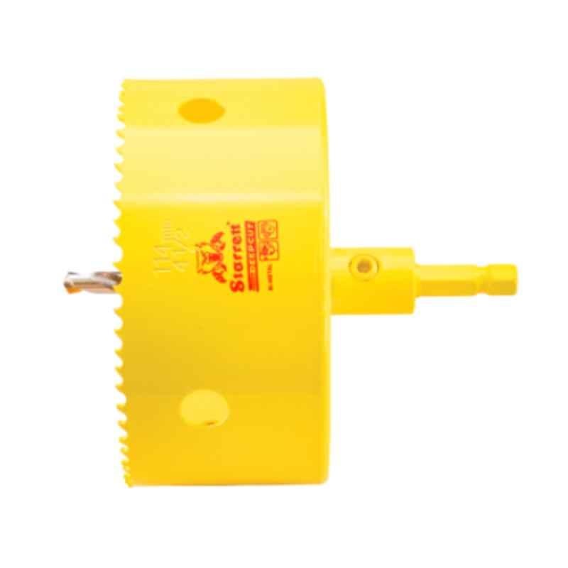 Starrett Deep Cut 114mm Yellow Bi Metal Hole Saw with Arbor, ADCH0412