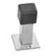 Nixnine Stainless Steel Back Silencer Door Stopper with Square Rubber Pad, SS_SQR_A-617_1PS