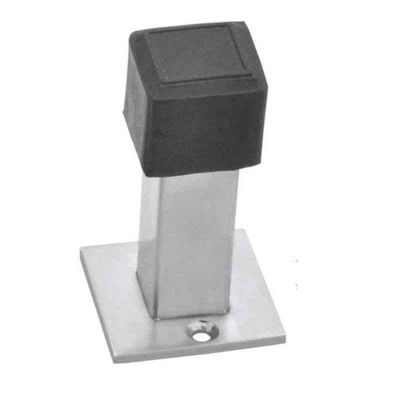 Nixnine Stainless Steel Back Silencer Door Stopper with Square Rubber Pad, SS_SQR_A-617_1PS