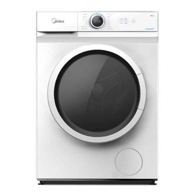 Midea 8kg 1400rpm White Front Loading Washing Machine, MF100W80BW-GCC
