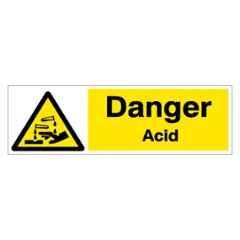 SUNSIGNS 600x200mm Vinyl & Sun Board Danger Acid Signage, SN0104VNLM1HPIAAM