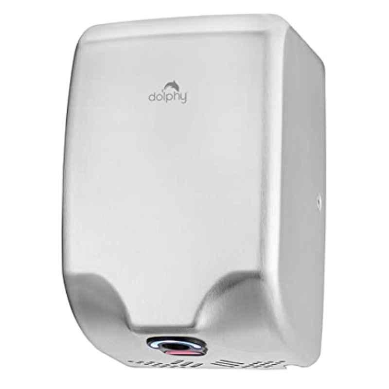Dolphy 1350W 220V Stainless Steel Silver Automatic Bathroom Hand Dryer, DAHD0049