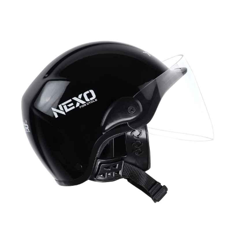 Xinor Nexo Medium Black Half Helmet for Men & Women