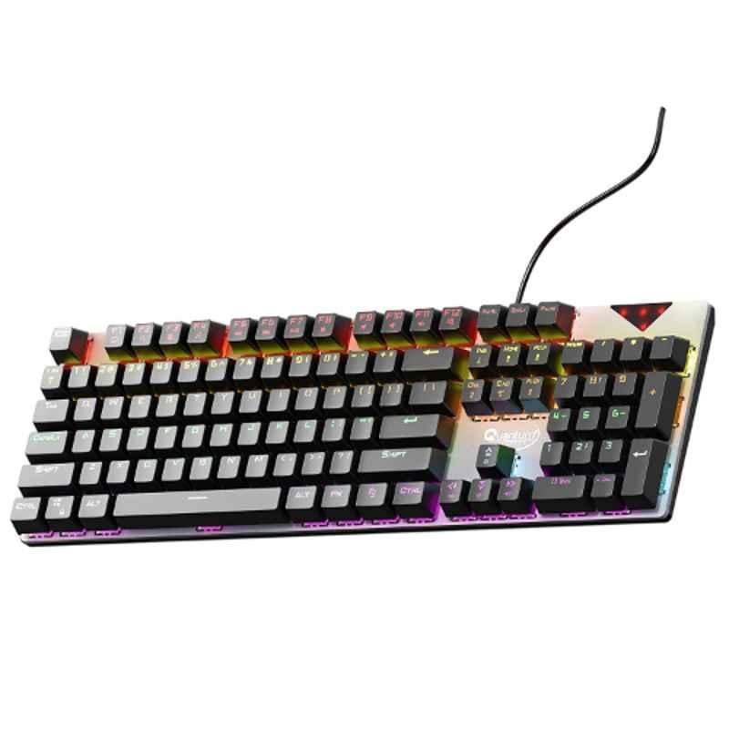 Quantum QHM9850 Black 104 Keys Rapid Strike Mechanical Gaming Multimedia Wired Keyboard