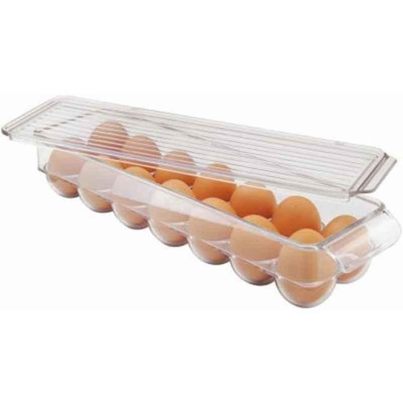 iDesign Plastic Clear Fridge Binz Egg Holder, 160328