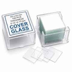 Harrison Enterprises 22x22mm Square Microscope Slide Cover Glass (Pack of 50)